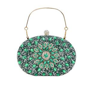 Rhinestone Evening Bag Sparkly Sequin Purse Bridal Wedding Handbag :v